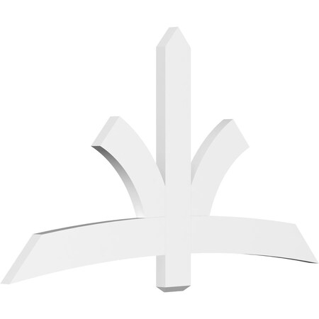 Ekena Millwork Davenport Architectural Grade PVC Gable Bracket, 72"W x 39"H x 2"D x 6"F, 13/12 Pitch GBP072X39X0206DAV00